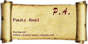 Pautz Axel névjegykártya
